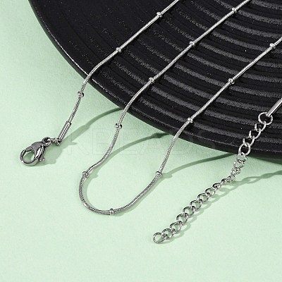 0.9MM 304 Stainless Steel Satellite Chain Necklaces NJEW-T016-21B-P-1