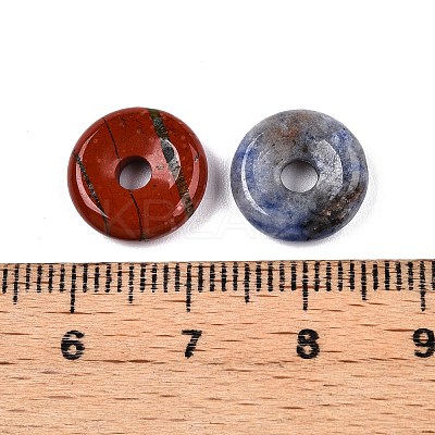 Natural & Synthetic Mixed Stone Donut Charms G-N344-38A-1