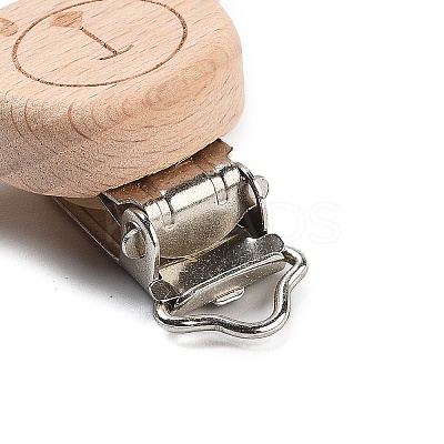 Beech Wood Pacifier Clip AJEW-M015-01B-1