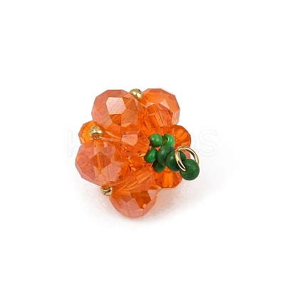 Halloween Theme Glass Seed Beads Pendants PALLOY-MZ00775-01-1