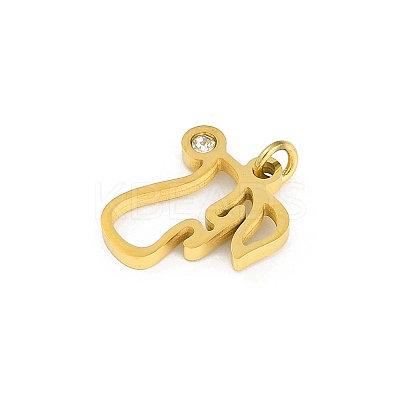 304 Stainless Steel Pendants STAS-R137-01G-F-1