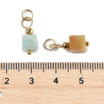 Natural Flower Amazonite Pendants STAS-Z129-01G-02-1