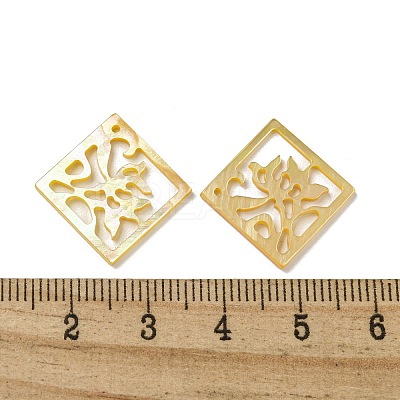 Natural Yellow Shell Pendants SSHEL-N038-03A-1