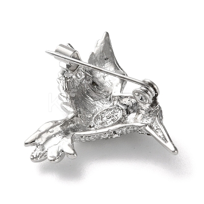 Woodpecker Platinum Zinc Alloy Enamel Pin LS-JEWB-D068-02P-01-1