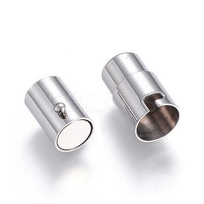 Tarnish Resistant 304 Stainless Steel Locking Tube Magnetic Clasps STAS-D159-30-1