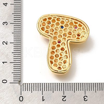 Brass Cubic Zirconia Pendants KK-M295-13G-T-1