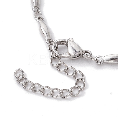 Non-Tarnish 304 Stainless Steel Bar Link Chain Bracelet Making AJEW-JB01245-02-1