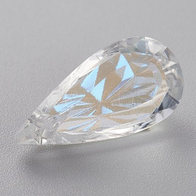 Embossed Glass Rhinestone Pendants GLAA-J101-06B-001MO-1