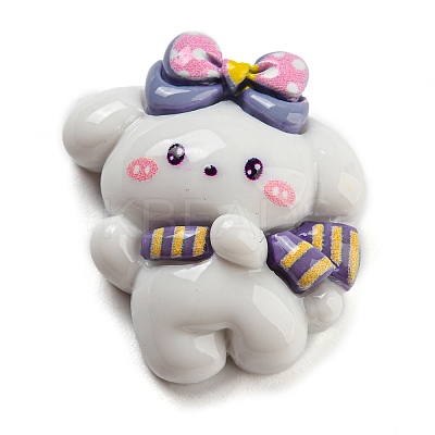 Opaque Resin Cute Puppy Cabochons LS-CRES-P026-B01-1