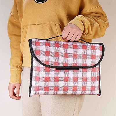 Portable Tartan Patern Non Woven Picnic Mat JX572C-01-1