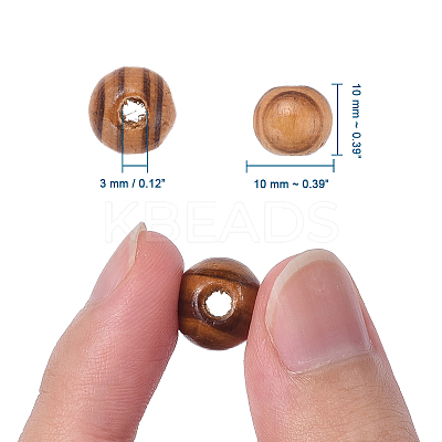 Undyed Natural Wood Beads X-TB611Y-10mm-LF-1