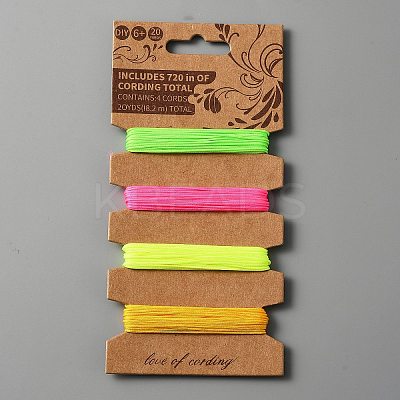 4 Colors Nylon Braided Cord OCOR-WH0077-38B-1