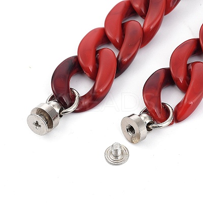 Acrylic Curb Chain for DIY Keychains HJEW-JM00399-M-1