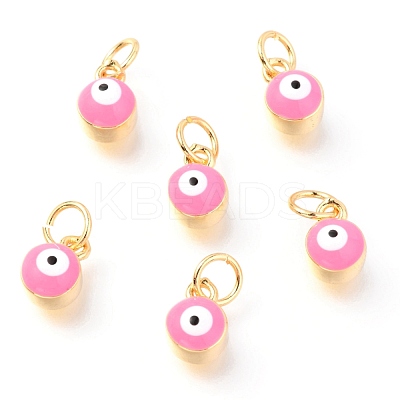 Brass Enamel Pendants KK-Y001-02A-02G-1