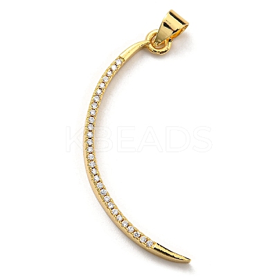Brass with Cubic Zirconia Pendants KK-K341-32G-01-1
