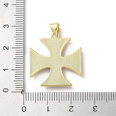 Brass Micro Pave Clear Cubic Zirconia Pendants KK-C045-06G-1