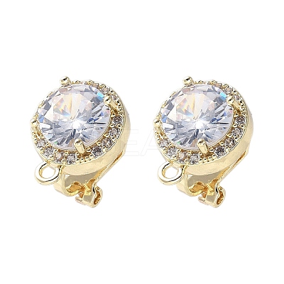 Brass Clip-on Earring Findings for Women EJEW-V002-04G-03-1