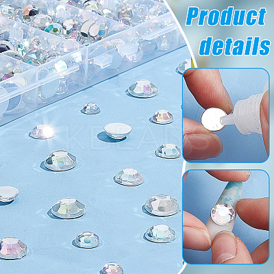 430pcs 5 Styles Plastic Cabochons FIND-PH0021-48B-1