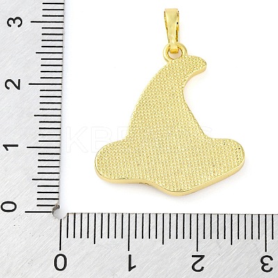 Halloween Theme Brass Enamel Pendants KK-S401-04G-B-1
