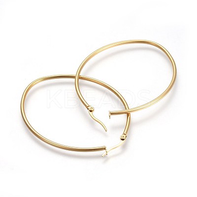 201 Stainless Steel Hoop Earrings EJEW-A052-15B-G-1