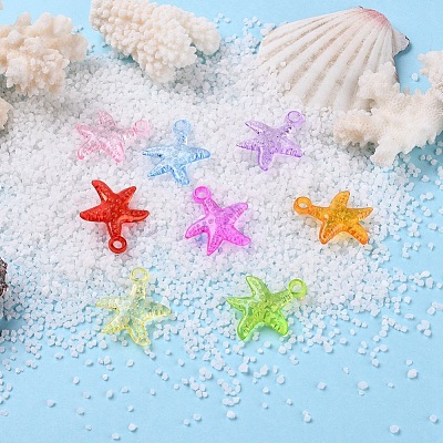 Transparent Acrylic Pendants TACR-YW0001-16-1