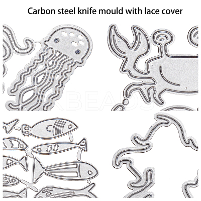 Carbon Steel Cutting Dies Stencils DIY-CP0001-08-1