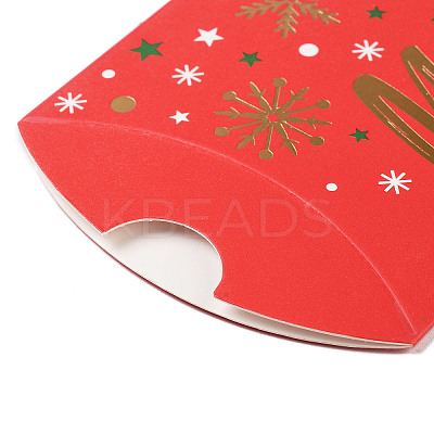 Christmas Theme Paper Pillow Gift Boxes X-CON-B012-02-1
