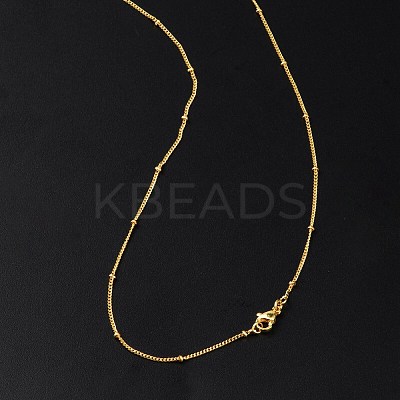 2mm Rack Plating Brass Satellite Chain Necklaces for Women Men MAK-L044-33G-1