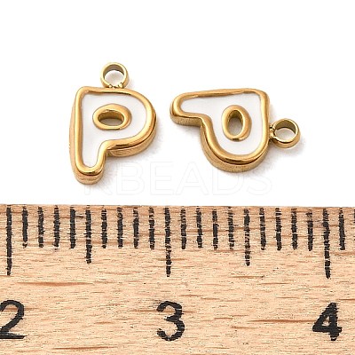 304 Stainless Steel Enamel Charms STAS-L022-292G-P-1