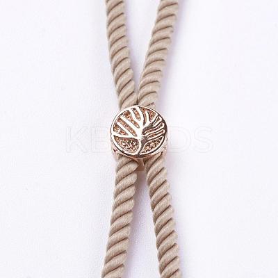 Nylon Twisted Cord Bracelet Making MAK-F018-06RG-RS-1