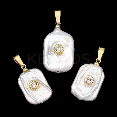 Baroque Natural Keshi Pearl Pendants PALLOY-JF05897-01-1