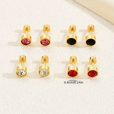 Colorful 8-Piece Stone Earrings Set for Women YJ1820-1