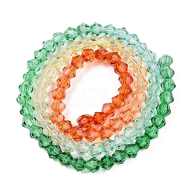 Gradient Color Baking Paint Glass Bead Strands DGLA-A039-T2mm-A013-1