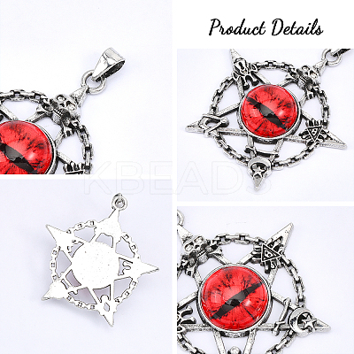 12Pcs 6 Style Glass Pendants FIND-CA0006-94-1