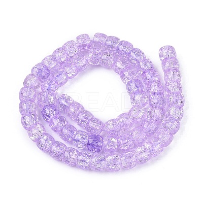 Crackle Transparent Glass Beads Strands GLAA-N069-03A-07-1