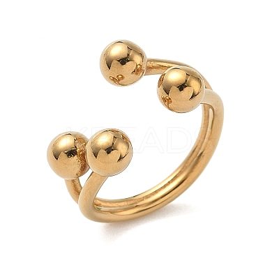 304 Stainless Steel Cuff Rings RJEW-Z118-05G-1