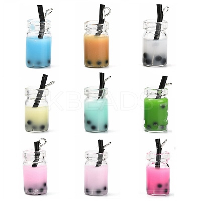 Glass Bottle Pendants X-CRES-N017-03-M-1