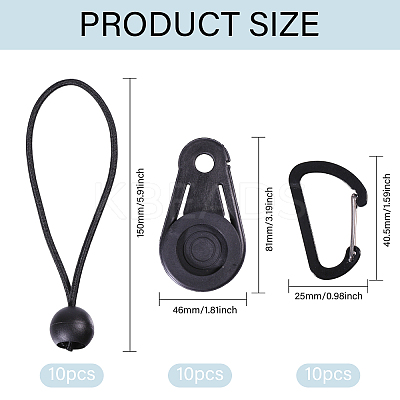10Pcs Multifunctional Elastic Ball Rope FIND-CA0009-96-1