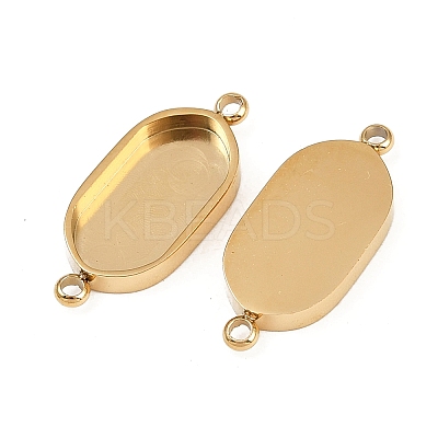 304 Stainless Steel Cabochon Connector Settings STAS-A194-06B-G-1