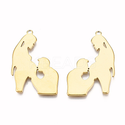 Ion Plating(IP) 201 Stainless Steel Pendants LS-STAS-N098-068LG-1