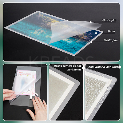 100Pcs Plastic Laminating Pouch Film Photo Protecting Sheets AJEW-WH0606-55B-1