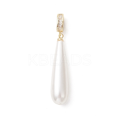 Electroplate Shell Pearl Pendants PALLOY-JF04939-02-1
