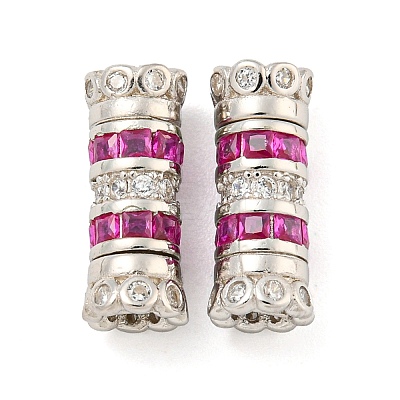 925 Sterling Silver with Rhinestone Screw Clasps STER-B005-41B-P-1