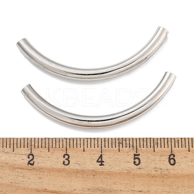 Brass Curved Tube Beads KK-B120-04D-P-1