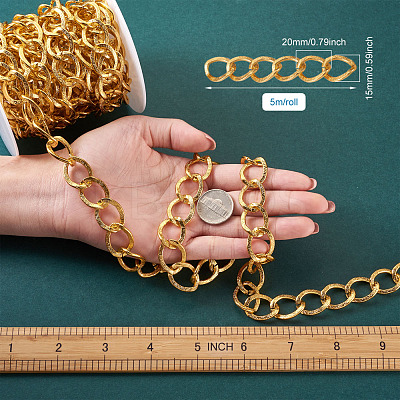 Aluminium Twisted Chains Curb Chains CHA-TA0001-05G-1