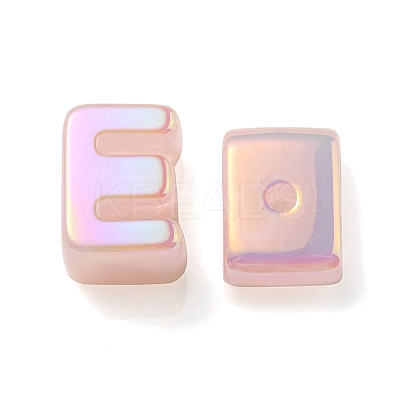 Opaque Rainbow Iridescent Acrylic Beads OACR-P010-22H-1