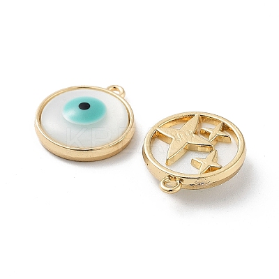 Rack Plating Alloy Enamel Pendants FIND-C050-11G-1