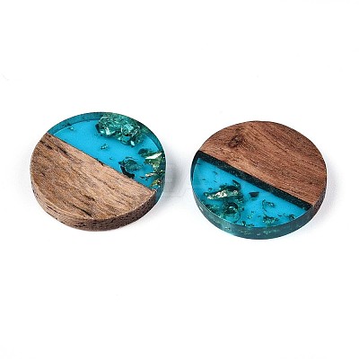 Resin & Walnut Wood Pendants RESI-T057-39E-1