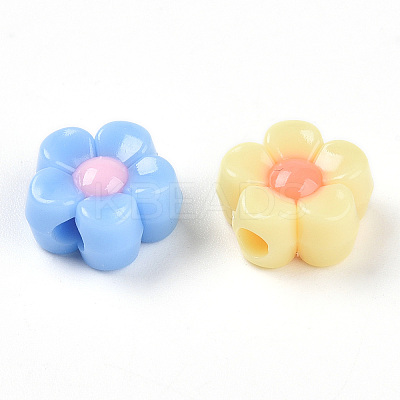 Opaque Acrylic Beads X-SACR-N018-13-1