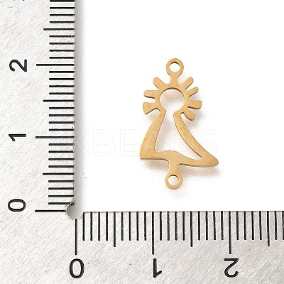 201 Stainless Steel Laser Cut Connector Charms STAS-R132-11G-1